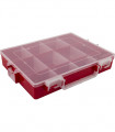Plastový organizér IDEAL BOX XL - červená/transparentní